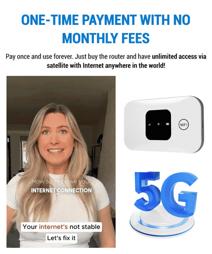 Free Internet in Your Pocket 5G Router-WR