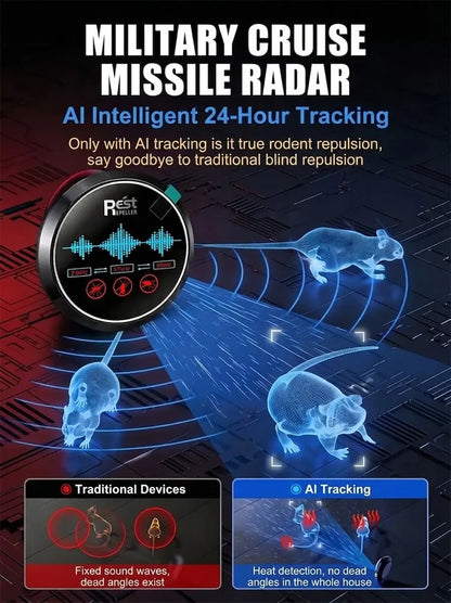 Fully automatic ultrasonic intelligent rodent and insect repellent-WR