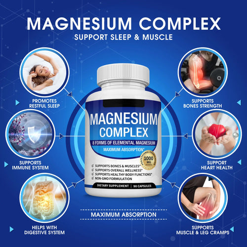 Magnesium Complex 8 Essential Magnesium Supplement 1000mg-ZP