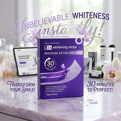 Fast Stain Removal Gentle Whitening Strips — Reveal a Brighter, More Confident Smile-WR