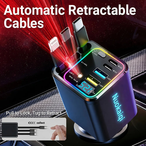 [Father's Day Gift] All-in-one power bank suitable for mobile phones, tablets and laptops, car charger, multi-function power hub-WR