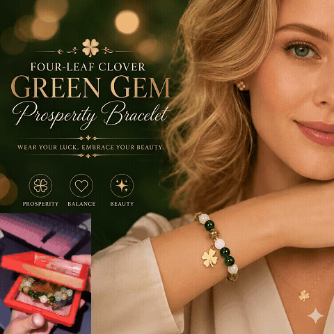 4-Leaf Clover Fortune Bracelet Carry Luck, Beauty, and Positive Energy Every Day-ZP