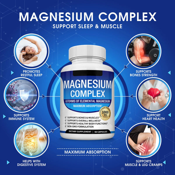 Magnesium Complex 8 Essential Magnesium Supplement 1000mg-ZP