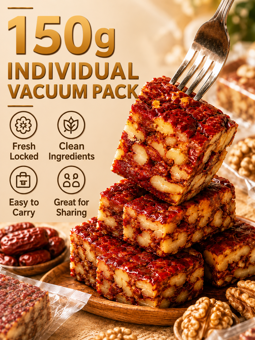 Premium Jujube Walnut Snack,Jujube and Walnut Pie -WR