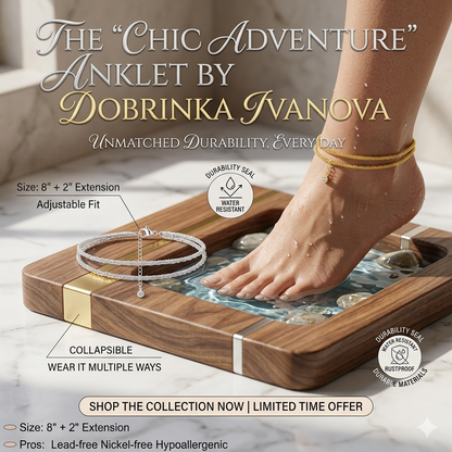 2-in-1 Luxe Glow: Waterproof 14K Gold Layered Anklet & Necklace Set-ZP