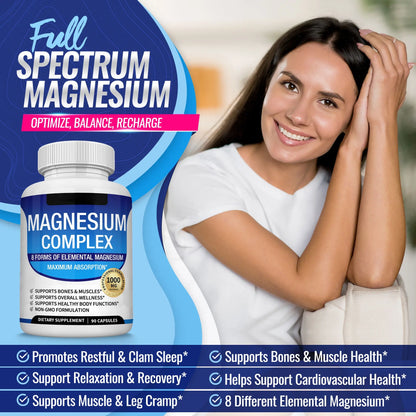 Magnesium Complex 8 Essential Magnesium Supplement 1000mg-ZP