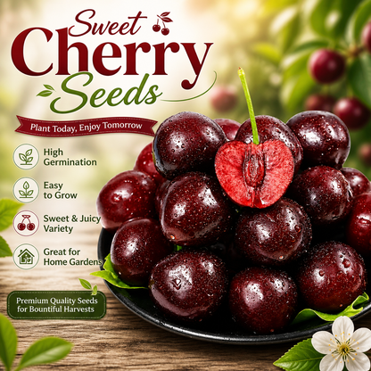 Grow Your Own Sweet & Juicy Cherries，Premium Quality Cherry Seeds for Home Gardens-ZP
