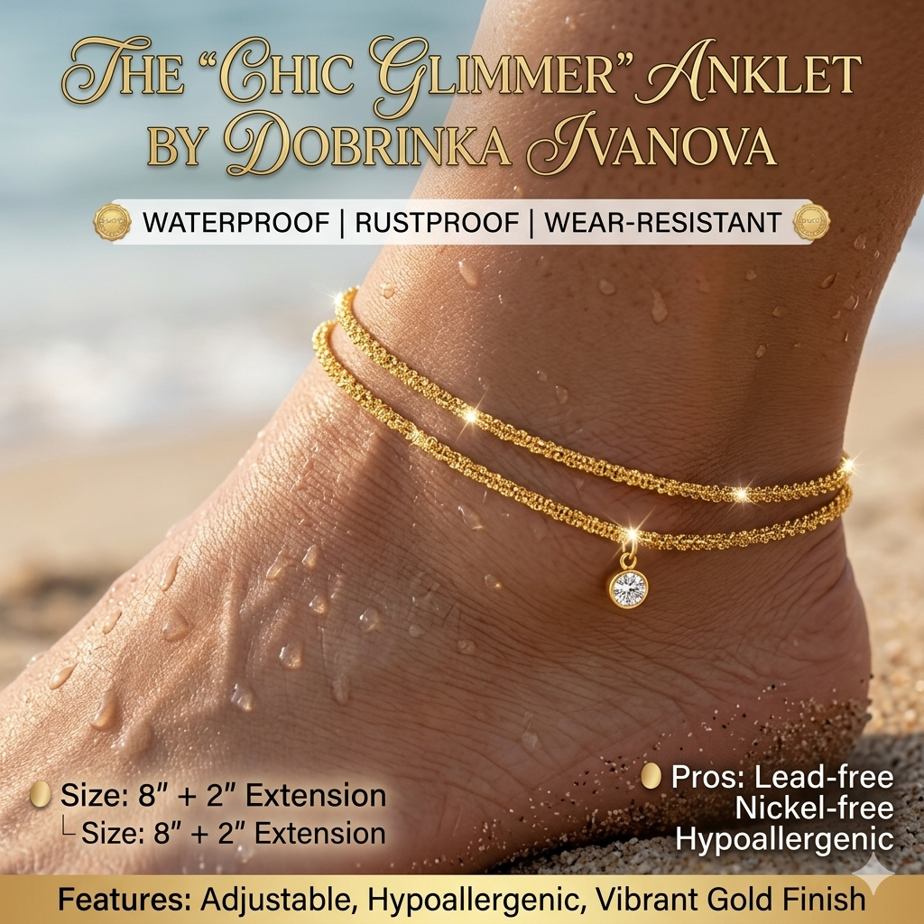 2-in-1 Luxe Glow: Waterproof 14K Gold Layered Anklet & Necklace Set-ZP