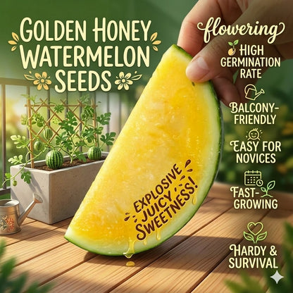Super Sweet Yellow Flesh Watermelon Seeds | Grow Your Own Juicy Summer Sweetness-WR