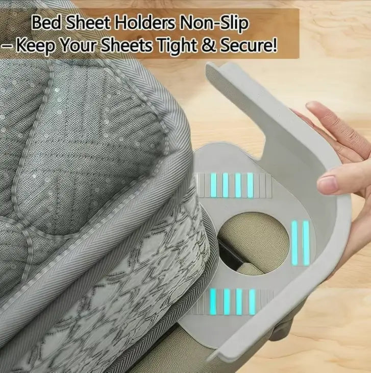 Bed Sheet Holder Clips 4 Pack – Stop Sheets From Sliding, Universal Fit All Mattresses-ZP