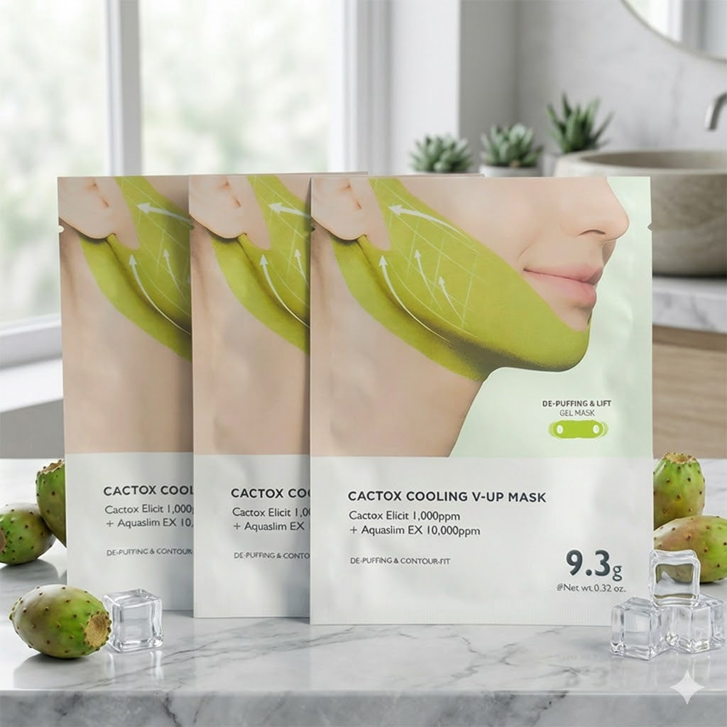 Cactus Lifting Wrap Mask –Cactus Cooling Reduce Puffiness & Pore Tightening for Visible Pore Care Skin Repair-WR