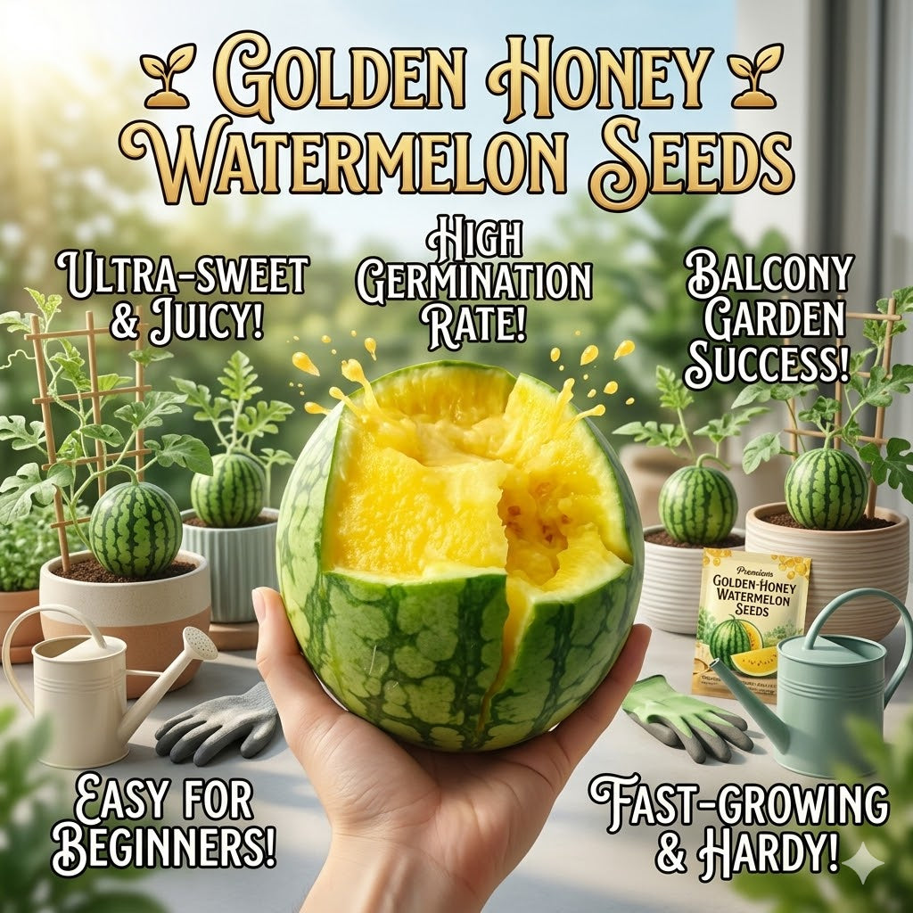 Super Sweet Yellow Flesh Watermelon Seeds | Grow Your Own Juicy Summer Sweetness-WR