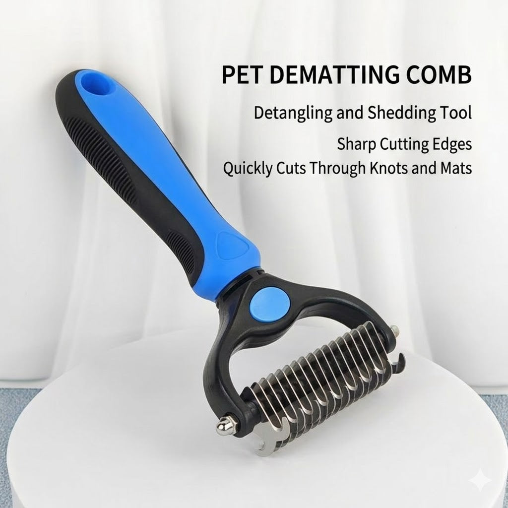 Gentle Pet Grooming Brush for Dogs & Cats Remove Loose Fur, Smooth the Coat, and Make Grooming Easier at Home-WR