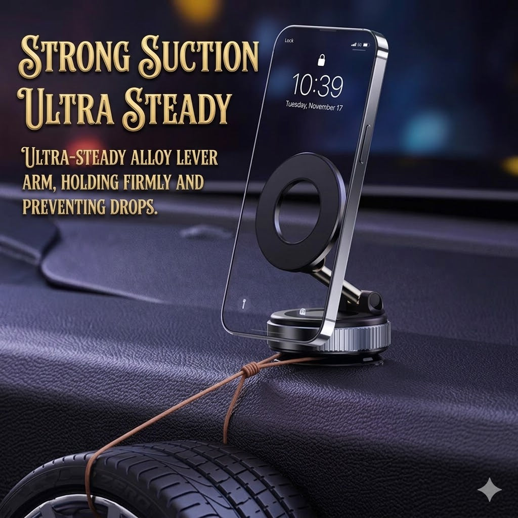 Magnetic Phone Mount – Strong Hold for Safer Driving & Hands-Free Everyday Use-WR