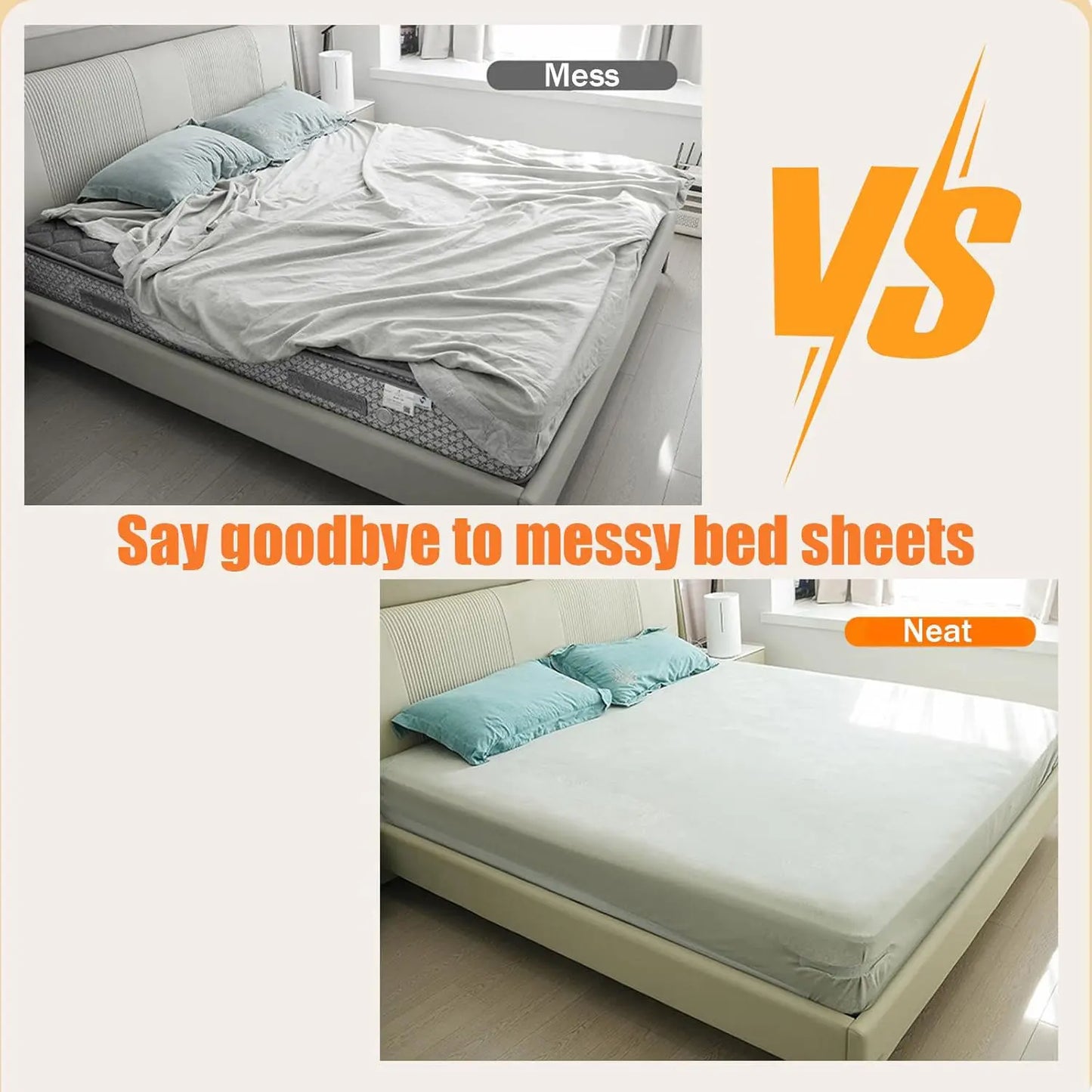 Bed Sheet Holder Clips 4 Pack – Stop Sheets From Sliding, Universal Fit All Mattresses-ZP