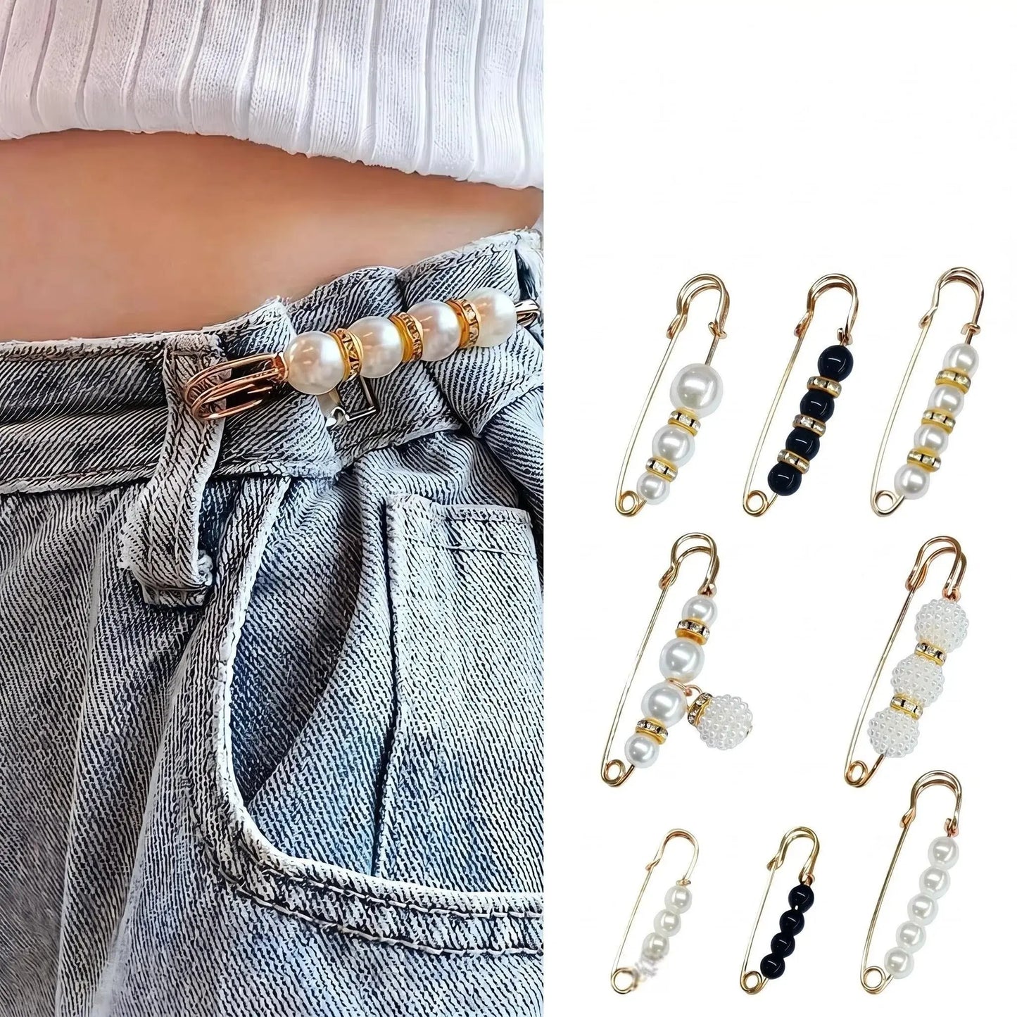 Tired of Loose Pants? Instant Waist Tightener Brooch Pins - No Sew, No Tailor, Perfect Fit in Seconds-ZP