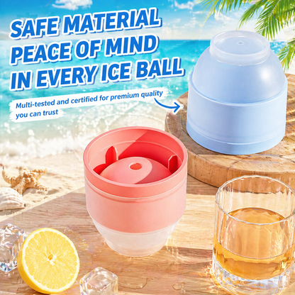 Large Silicone Ice Ball Mold Set – Slow-Melting Ice Spheres for Whiskey, Cocktails & Iced Drinks-ZP