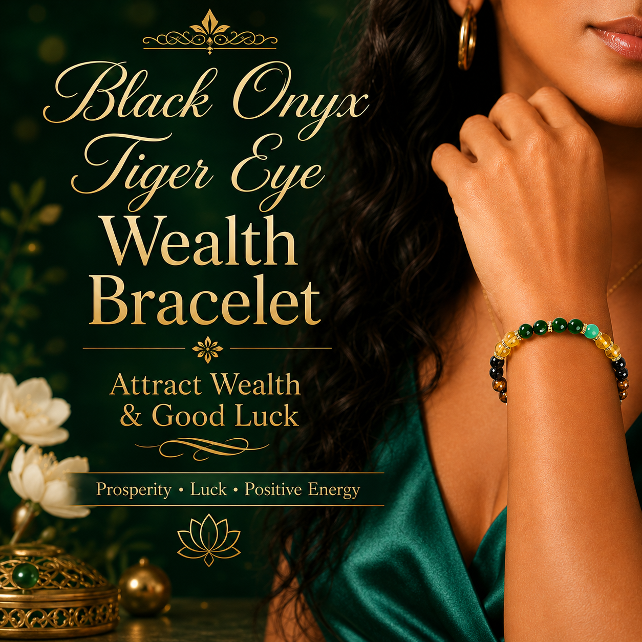 Black Onyx Tiger Eye Prosperity Bracelet Wear Luck, Energy, and Timeless Elegance on Your Wrist-ZP