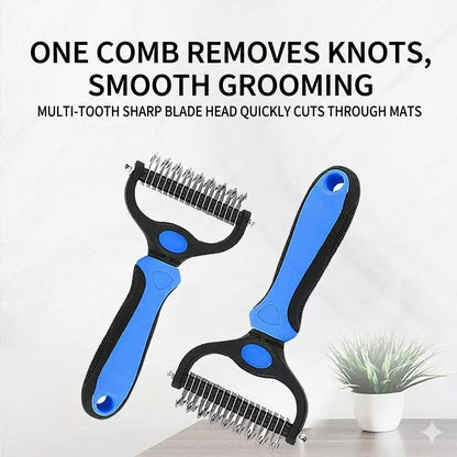 Gentle Pet Grooming Brush for Dogs & Cats Remove Loose Fur, Smooth the Coat, and Make Grooming Easier at Home-WR