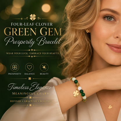 4-Leaf Clover Fortune Bracelet Carry Luck, Beauty, and Positive Energy Every Day-ZP