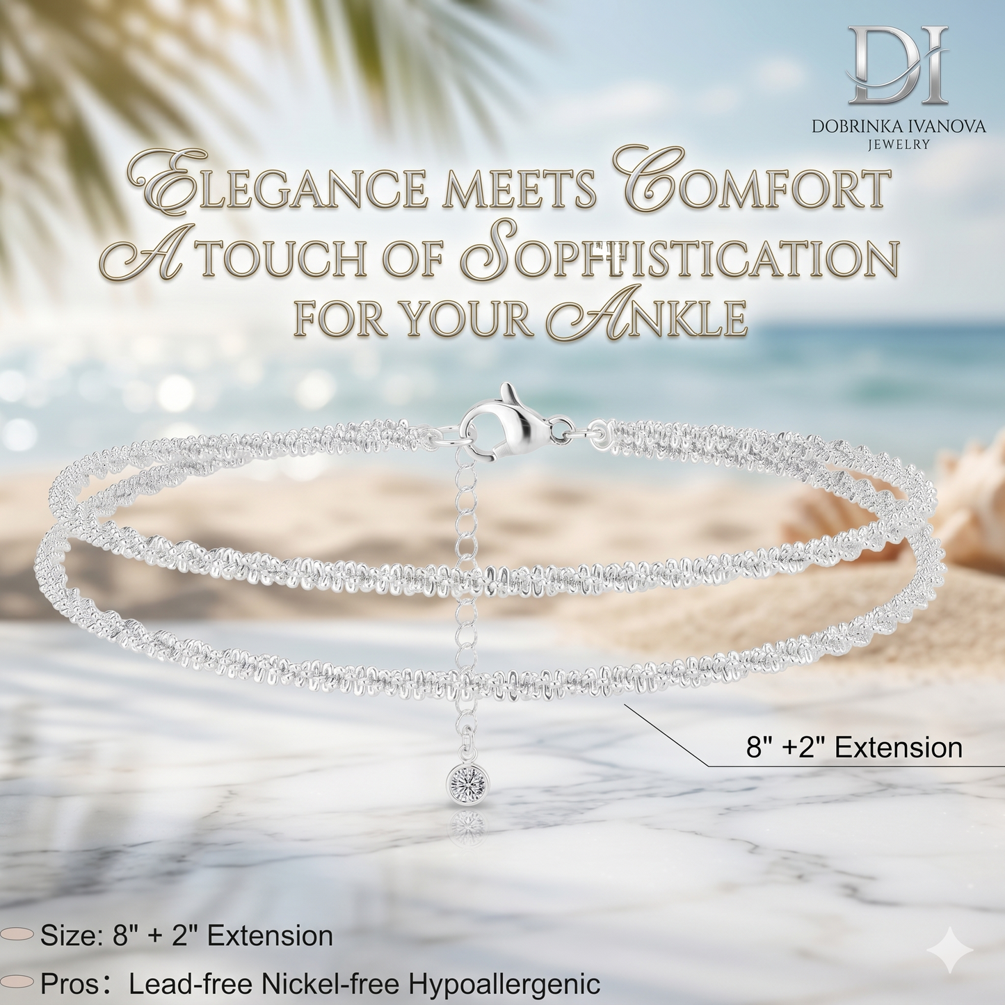 2-in-1 Luxe Glow: Waterproof 14K Gold Layered Anklet & Necklace Set-ZP
