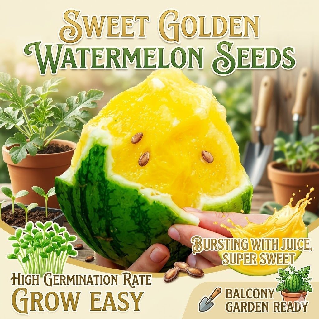 Super Sweet Yellow Flesh Watermelon Seeds | Grow Your Own Juicy Summer Sweetness-WR