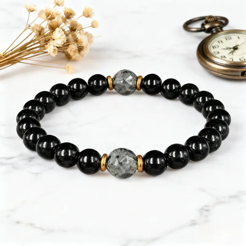 Obsidian lucky bracelet - suitable for both men and women. Ideal gift for Father's Day, Mother's Day or birthday-WR