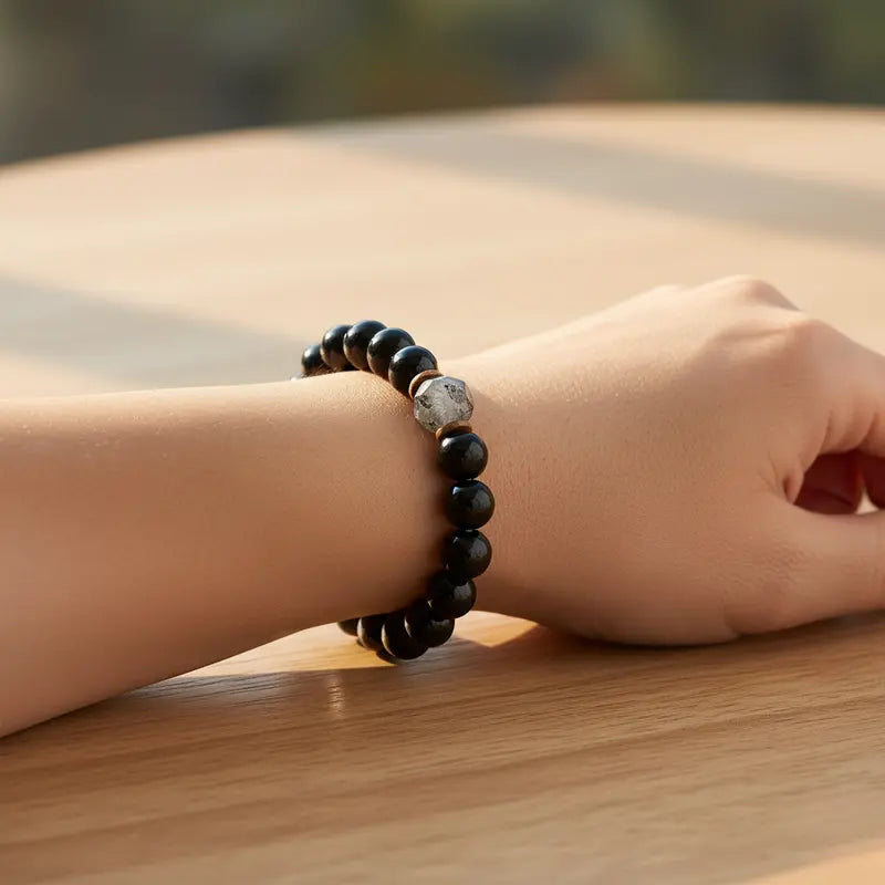 Obsidian lucky bracelet - suitable for both men and women. Ideal gift for Father's Day, Mother's Day or birthday-WR