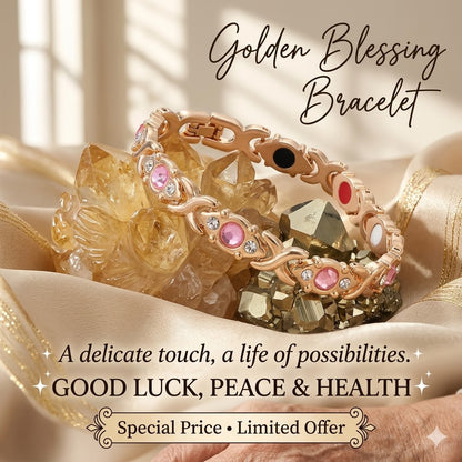 Rose Gold Gemstone Blessing Bracelet | Wear Luck, Peace & Wellness Every Day-ZP