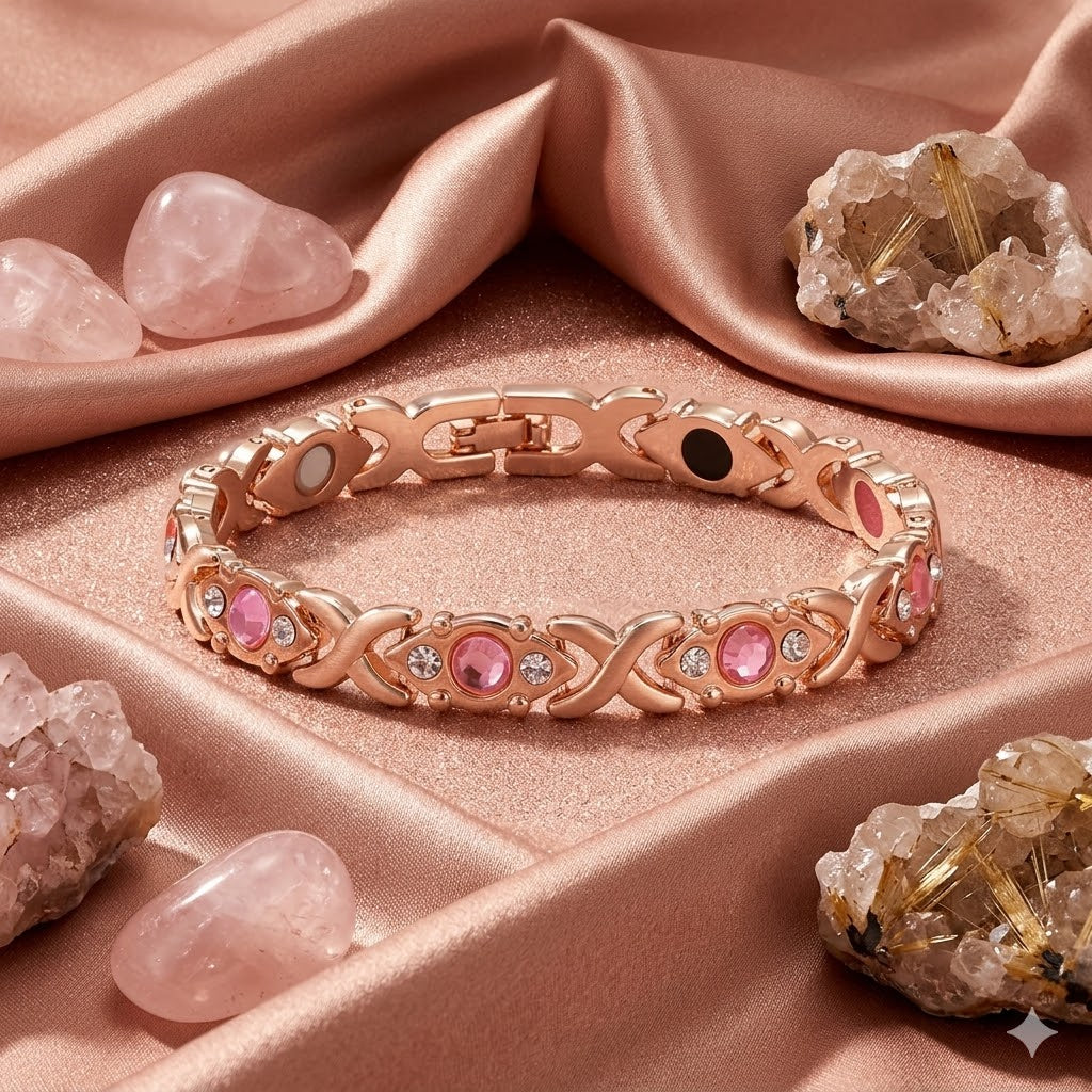 Rose Gold Gemstone Blessing Bracelet | Wear Luck, Peace & Wellness Every Day-ZP