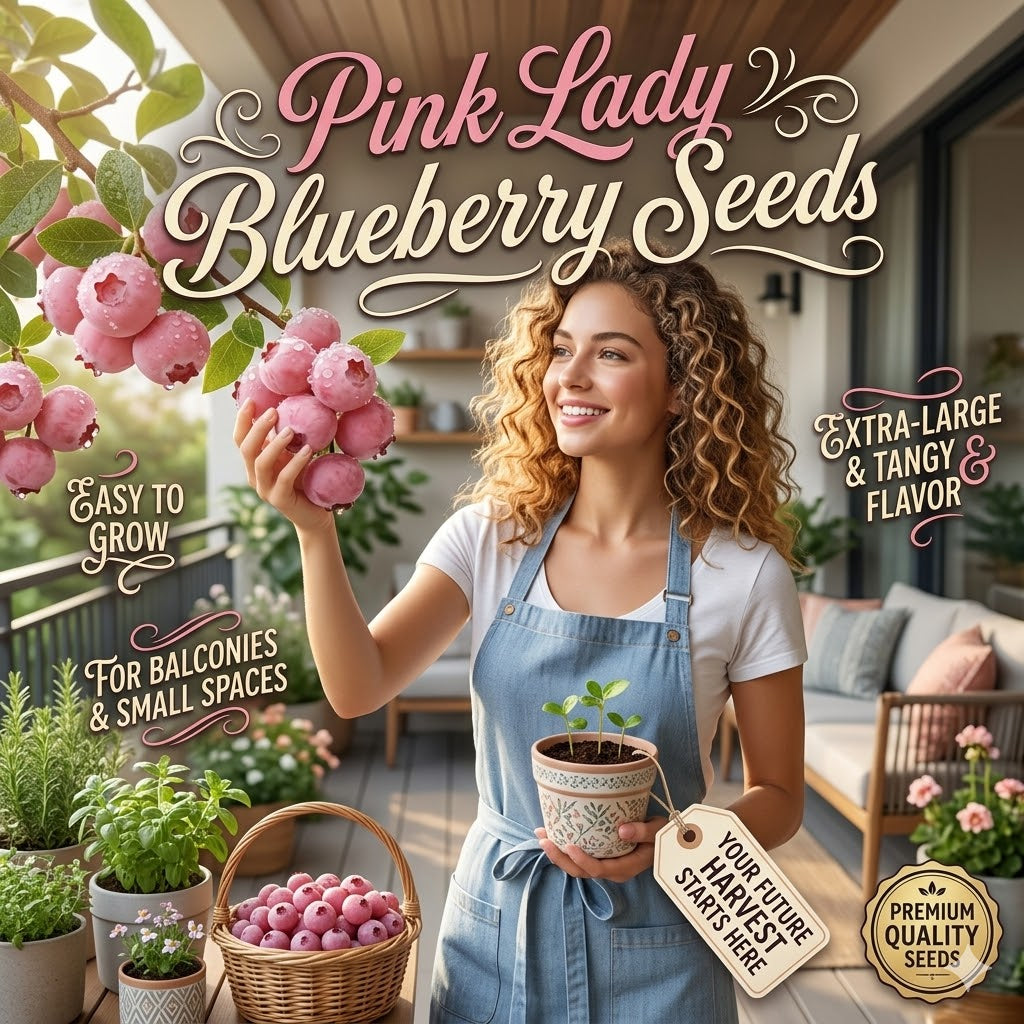 Pink Beauty Blueberry Seeds | Grow Dreamy Pink Berries at Home-ZP