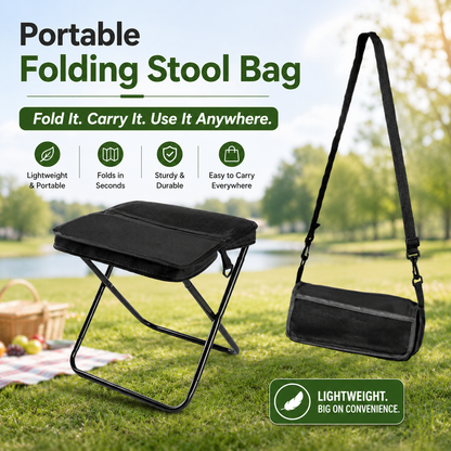 Portable Folding Stool Bag – Carry It Like a Bag, Use It Like a Seat Anywhere You Go-WR