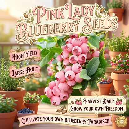 Pink Beauty Blueberry Seeds | Grow Dreamy Pink Berries at Home-ZP