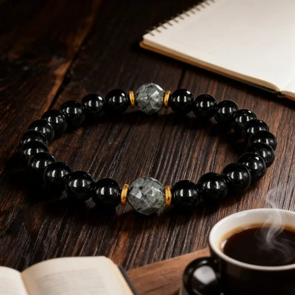 Obsidian lucky bracelet - suitable for both men and women. Ideal gift for Father's Day, Mother's Day or birthday-WR