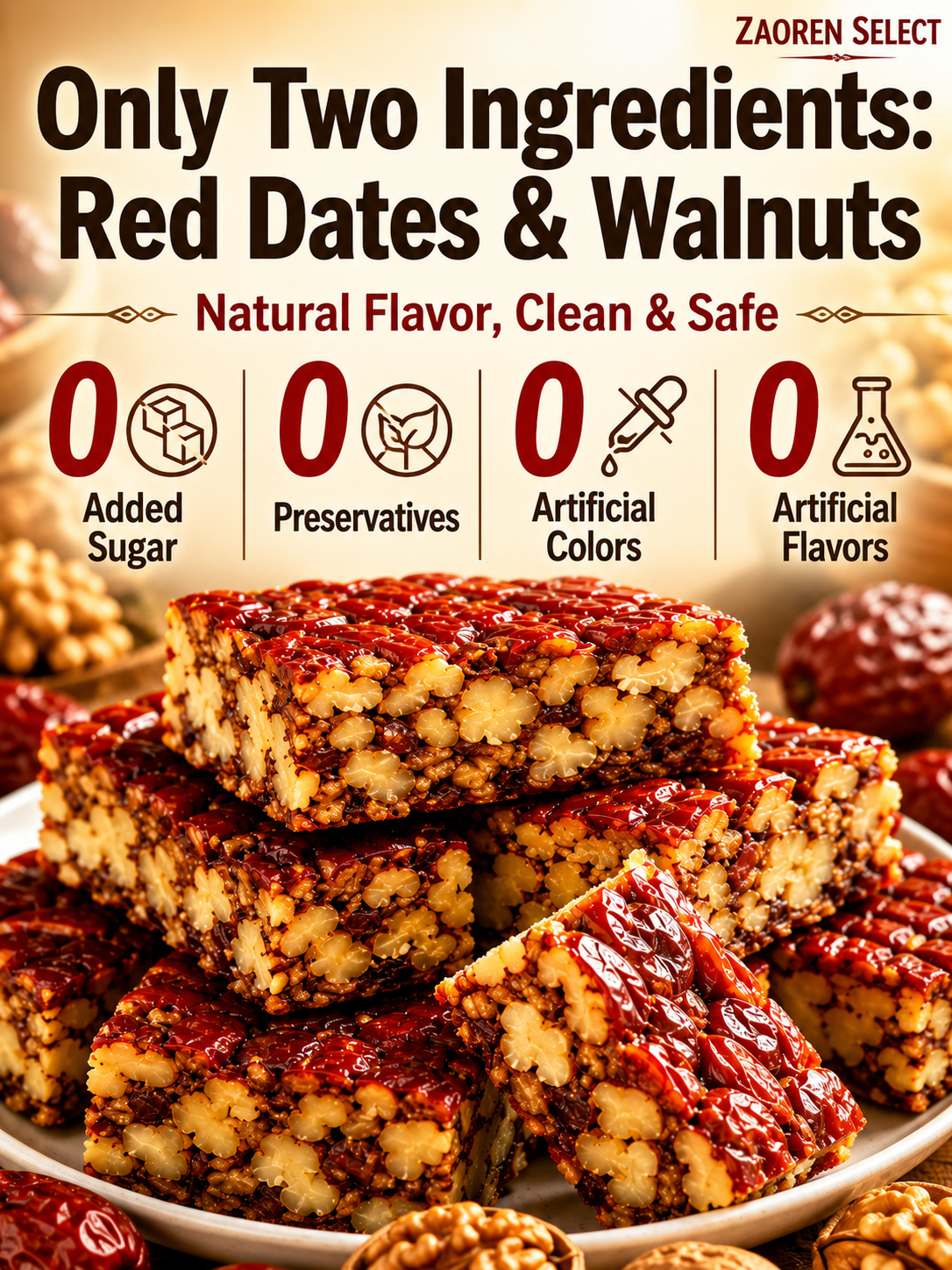 Premium Jujube Walnut Snack,Jujube and Walnut Pie -WR