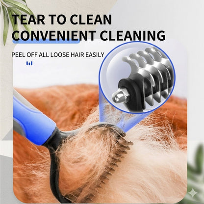 Gentle Pet Grooming Brush for Dogs & Cats Remove Loose Fur, Smooth the Coat, and Make Grooming Easier at Home-WR