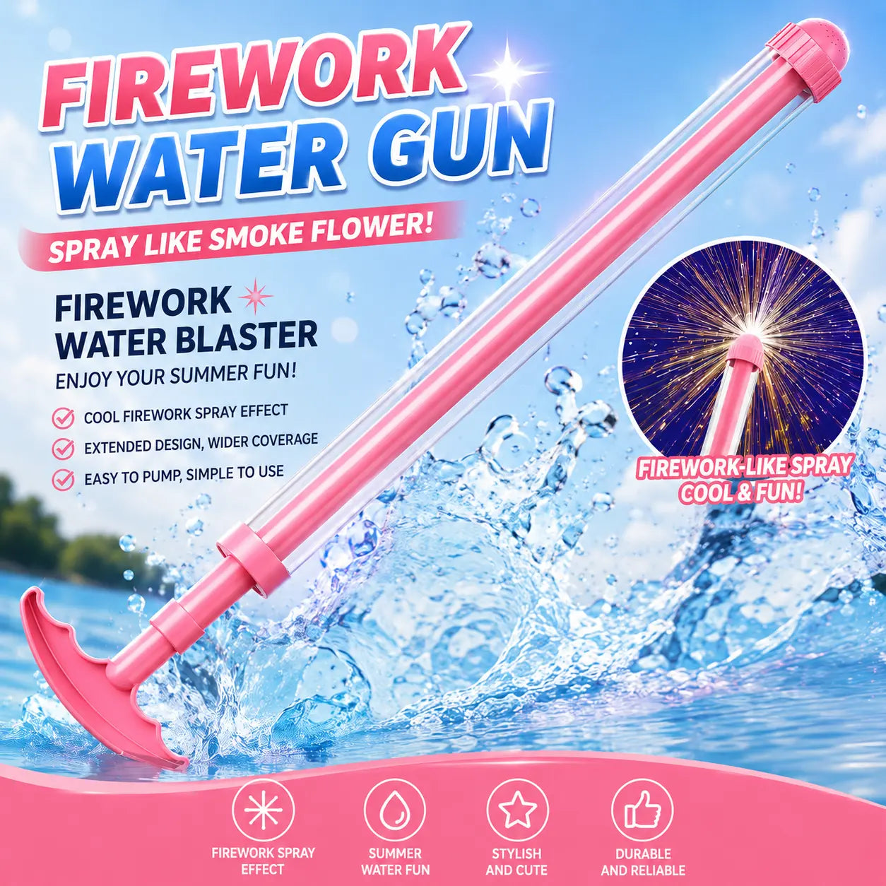 Firework Spray Water Gun | Your Ultimate Summer Fun Essential-ZP