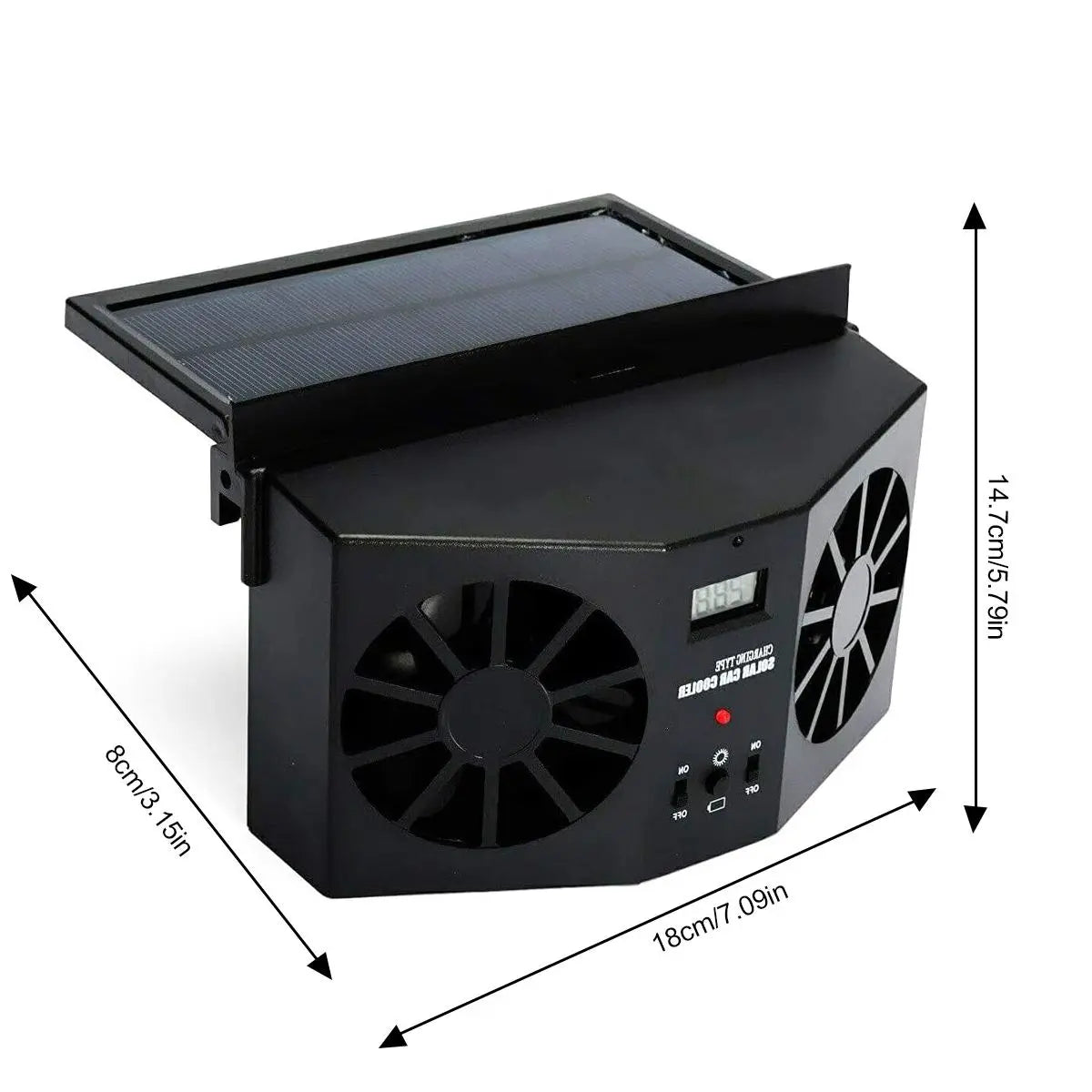 Dual Outlet Solar Car Vent Fan-ZP