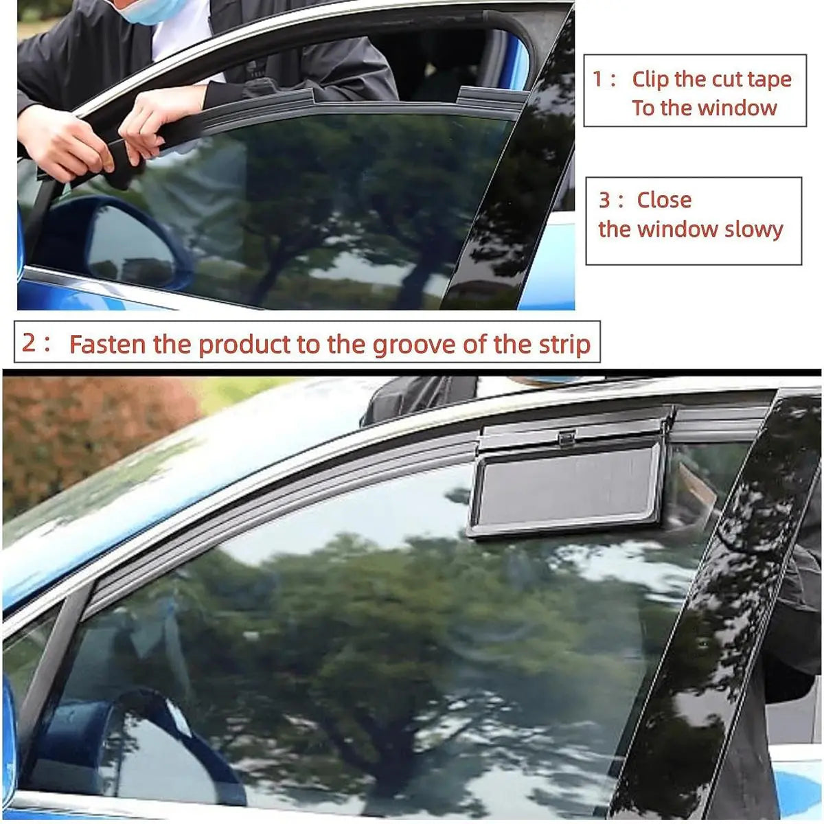 Dual Outlet Solar Car Vent Fan-ZP