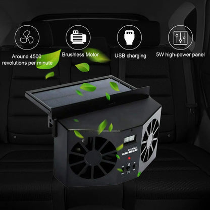 Dual Outlet Solar Car Vent Fan-ZP
