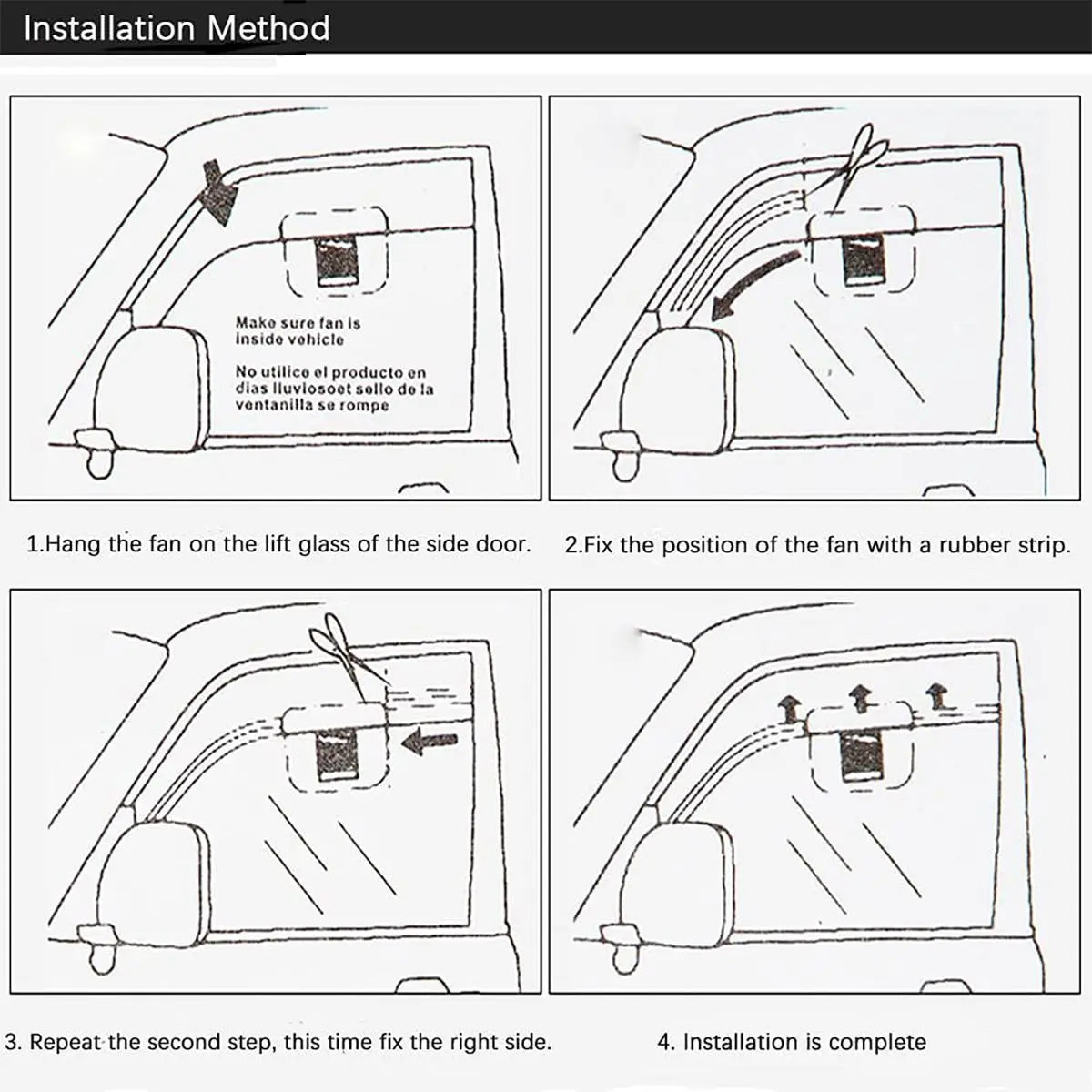 Dual Outlet Solar Car Vent Fan-ZP