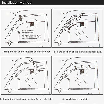 Dual Outlet Solar Car Vent Fan-ZP