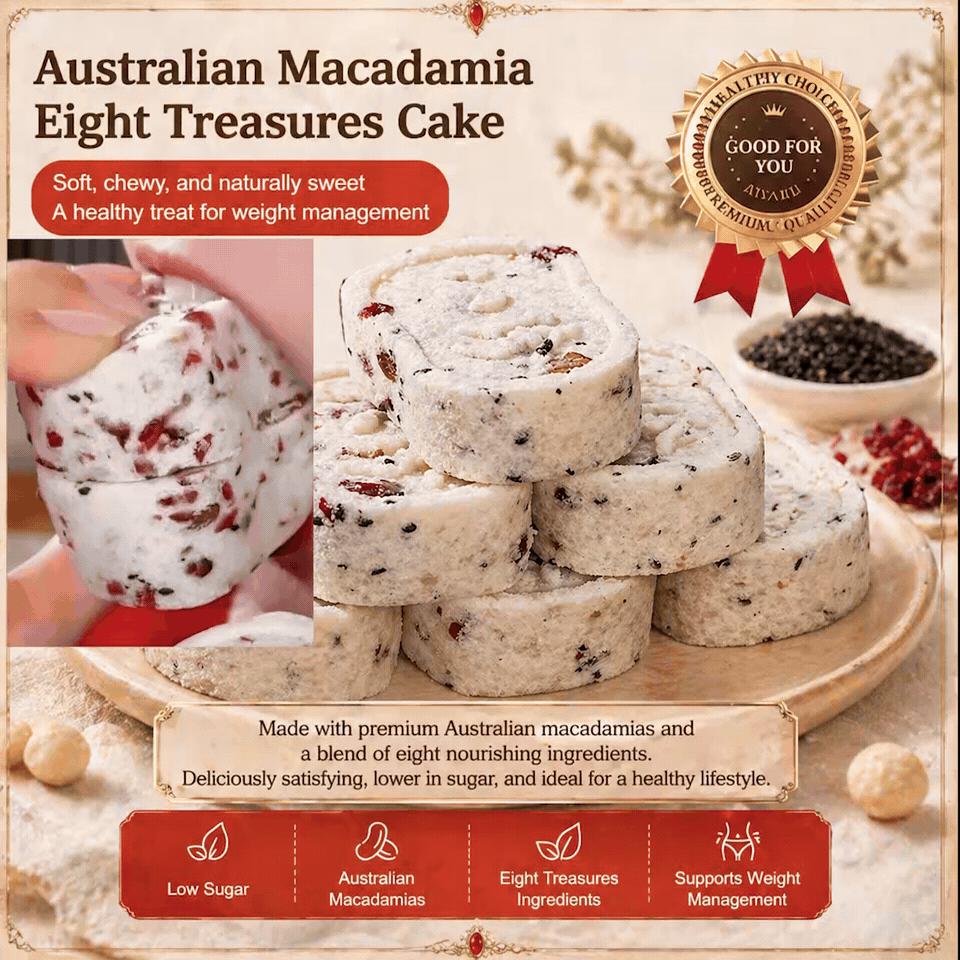 Australian-style soft and chewy nut pastry, made with eight kinds of nuts to create the eight-treasure pastry-ZP