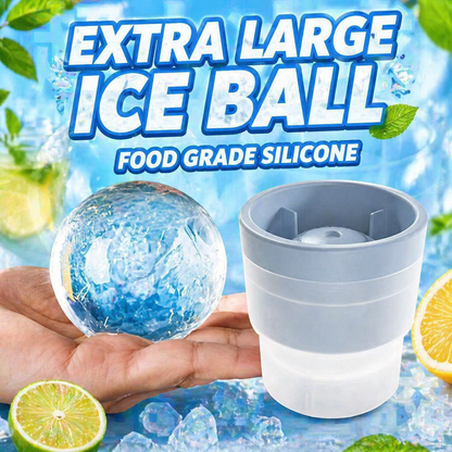 Large Silicone Ice Ball Mold Set – Slow-Melting Ice Spheres for Whiskey, Cocktails & Iced Drinks-ZP