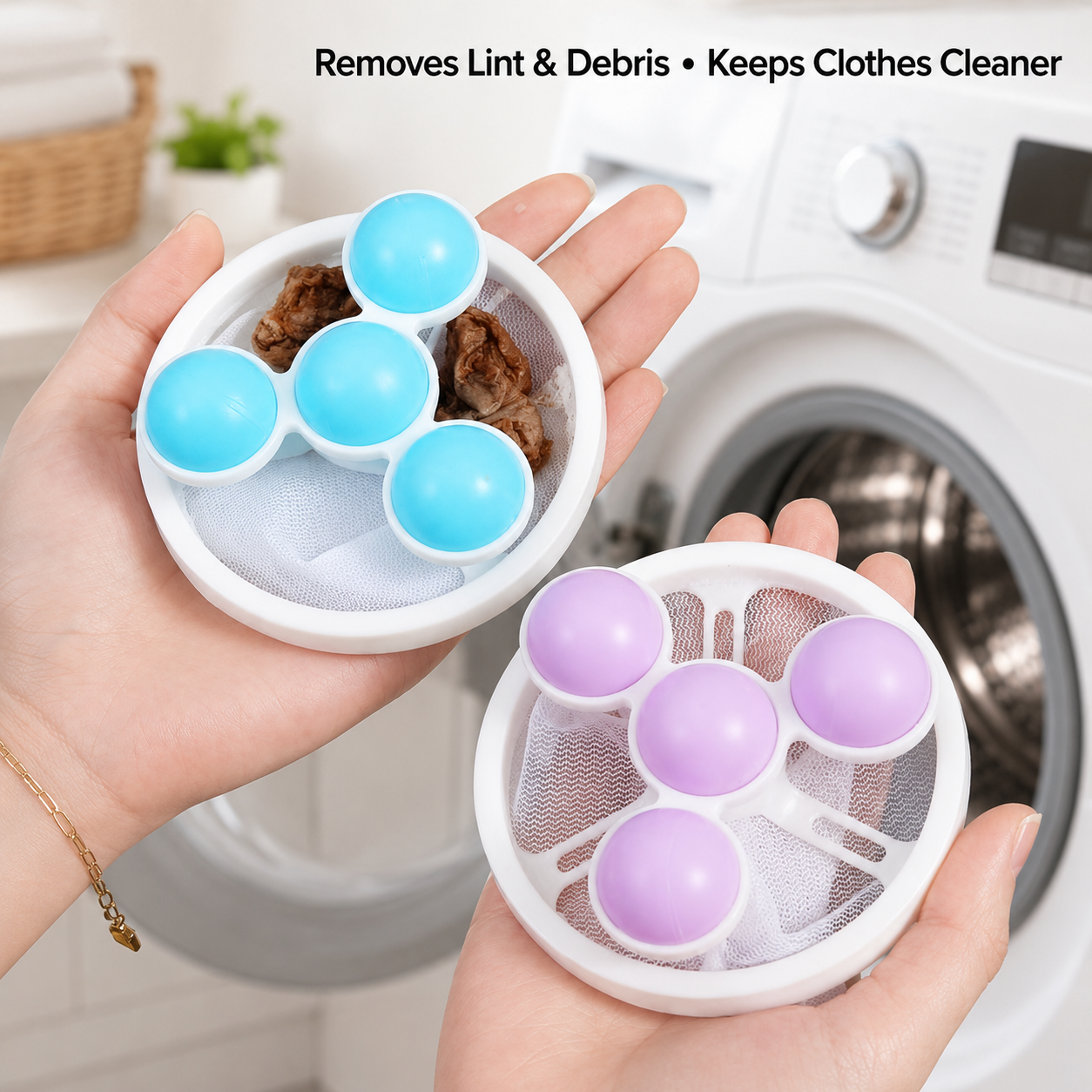 Keep Every Wash Looking Cleaner With the Floating Laundry Lint Catcher Bag - WR