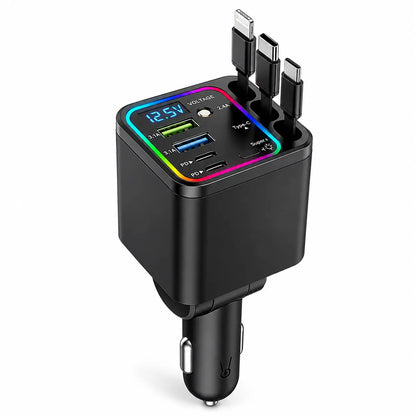 [Father's Day Gift] All-in-one power bank suitable for mobile phones, tablets and laptops, car charger, multi-function power hub-WR
