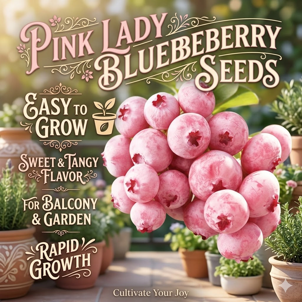 Pink Beauty Blueberry Seeds | Grow Dreamy Pink Berries at Home-ZP