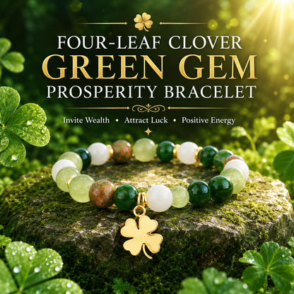 4-Leaf Clover Fortune Bracelet Carry Luck, Beauty, and Positive Energy Every Day-ZP
