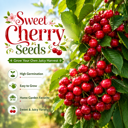 Grow Your Own Sweet & Juicy Cherries，Premium Quality Cherry Seeds for Home Gardens-ZP