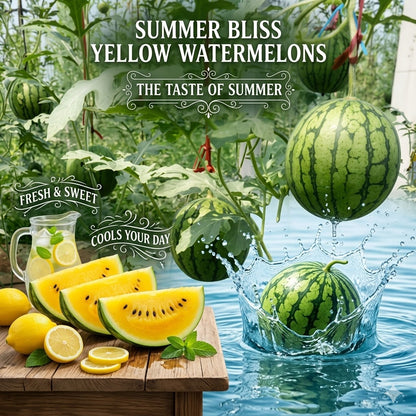 Super Sweet Yellow Flesh Watermelon Seeds | Grow Your Own Juicy Summer Sweetness-WR